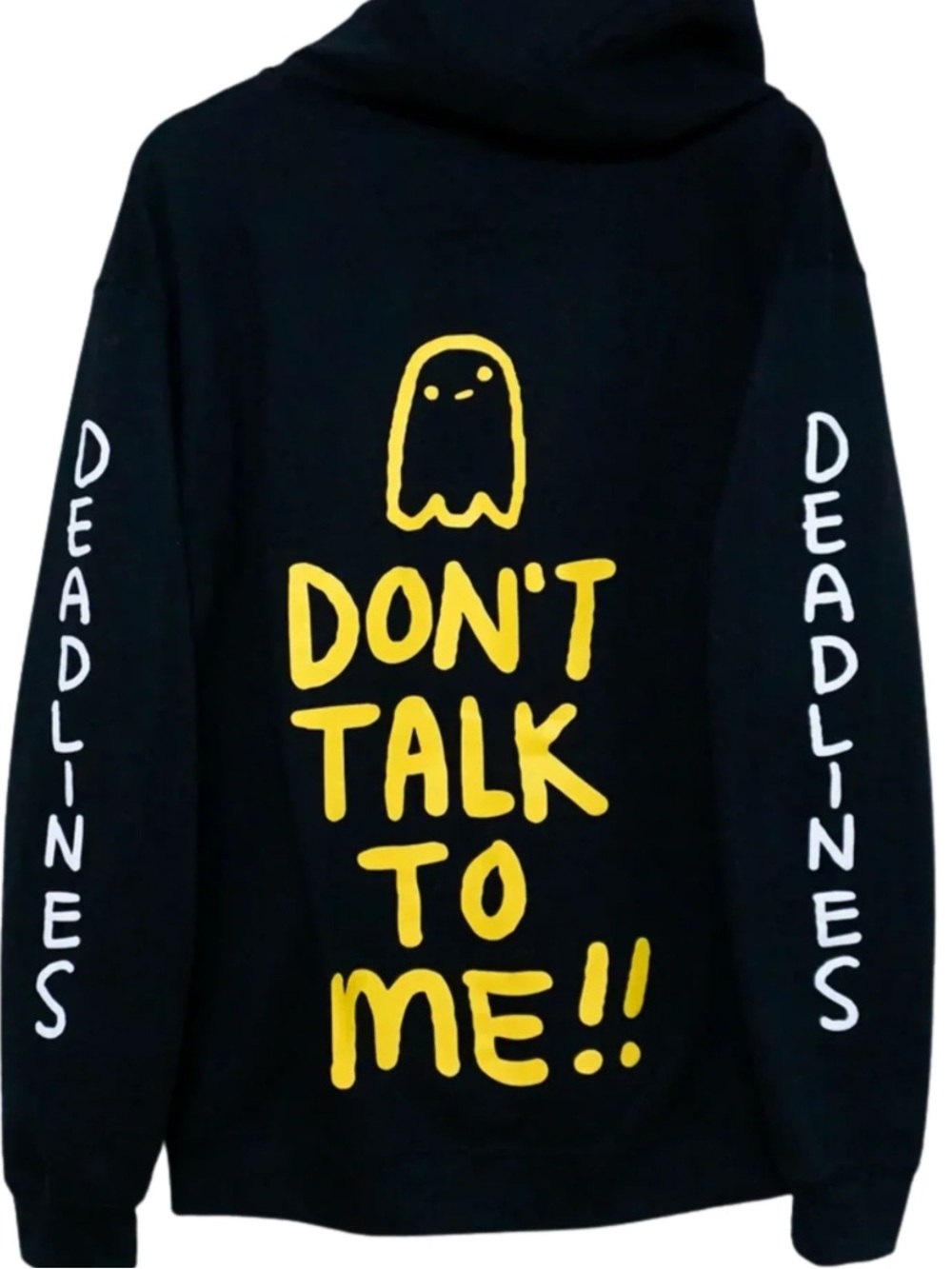 OHMONAH /// Men’s Deadlines 'Don't Talk To Me' Black Hoodie - Size Small